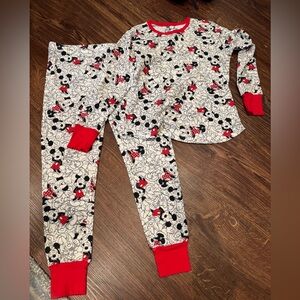 Pajamas with Red and Black Mickey Minnie Print
